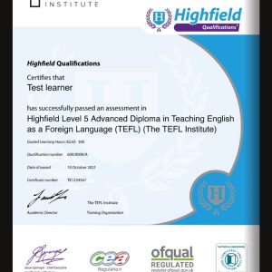 advanced diploma sample certification