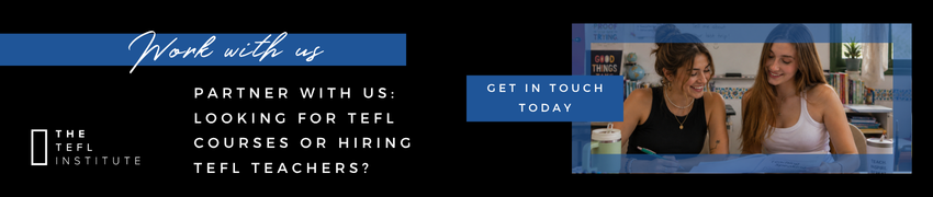 Partner with us banner, TEFL institute partnerships, TEFL partner, B2B partner