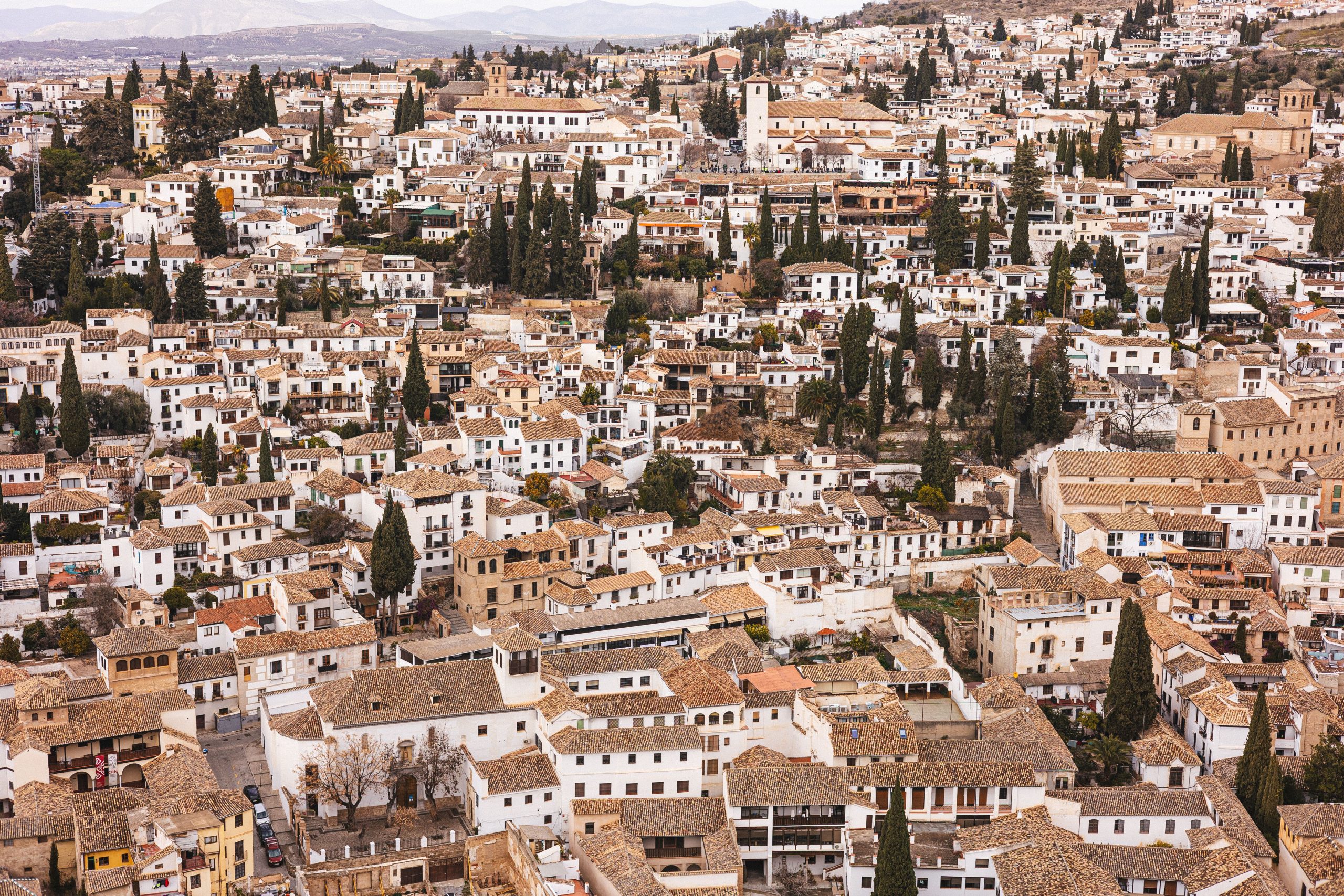 Historic neighbourhoods of Granada in southern Spain, where lower rents cut an English teacher's cost of living