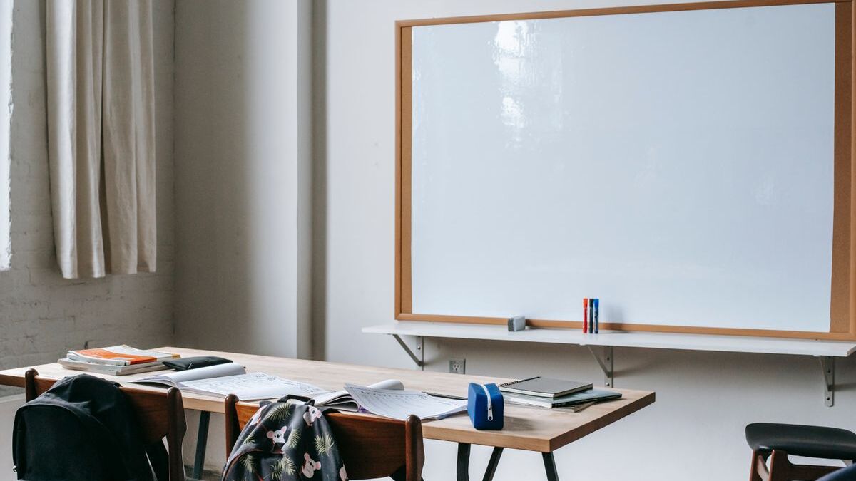 A classroom setup representing the qualifications needed to teach English to Chinese students
