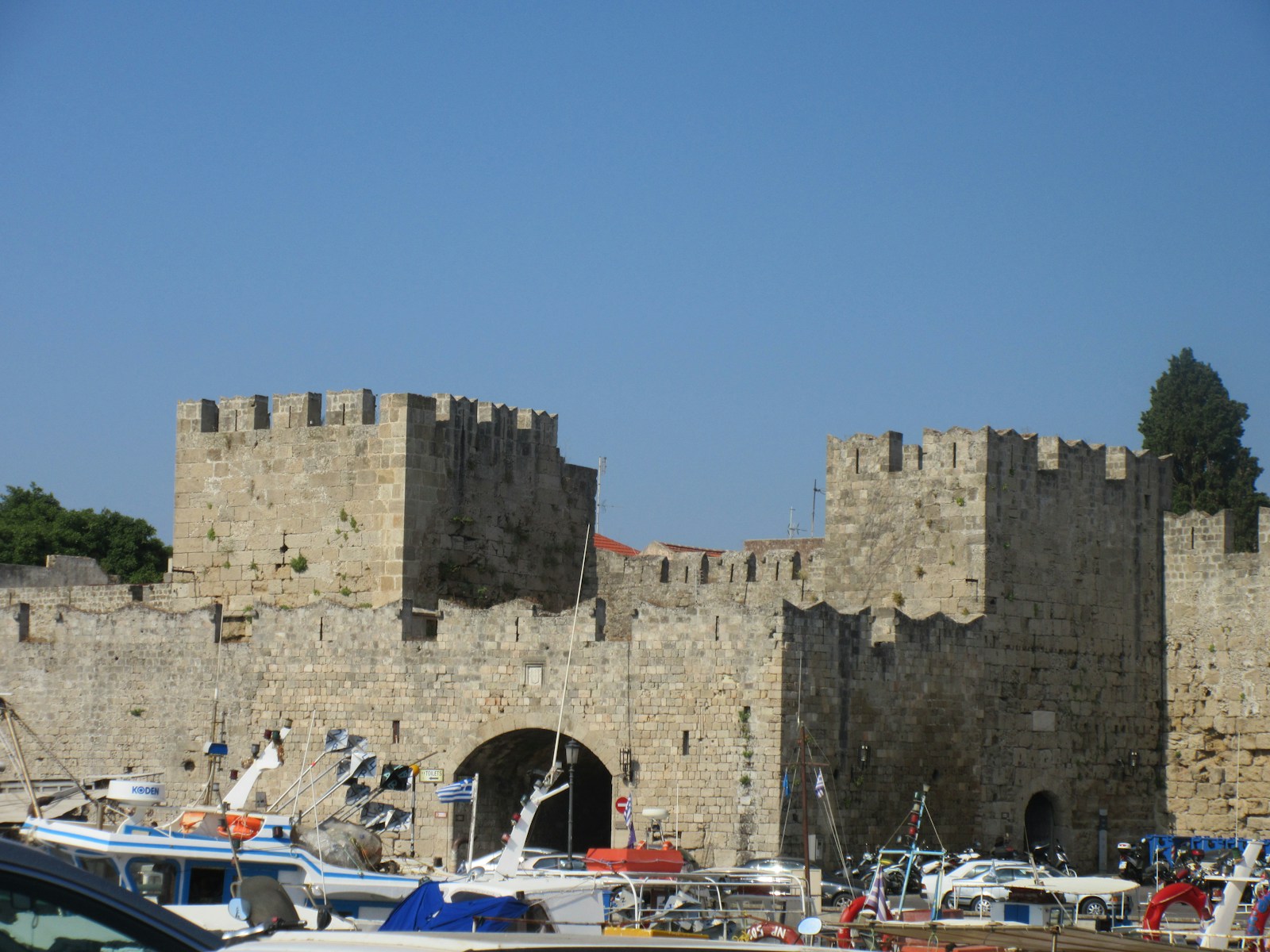 Harbour front buildings on a Greek island, where rents rise sharply during the tourist season