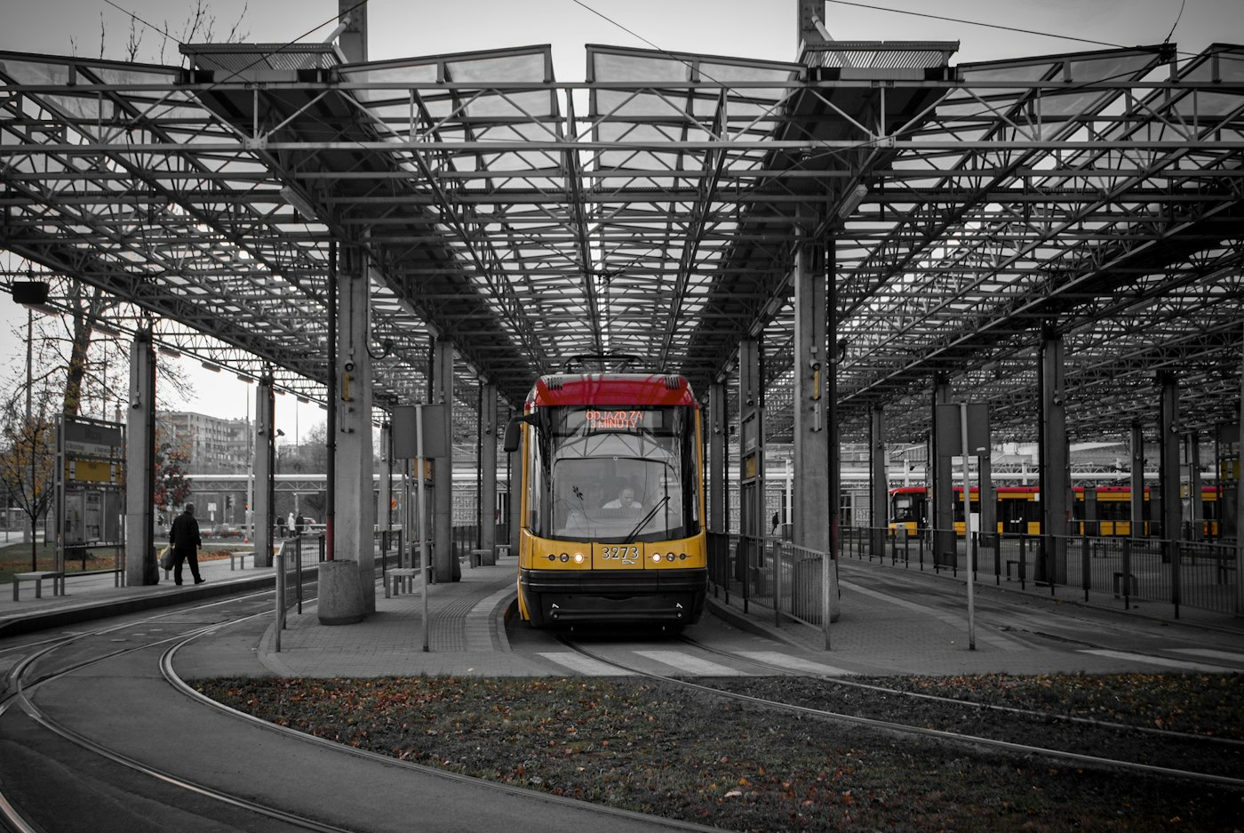 Train at a Warsaw station, the arrival point for many non EU English teachers moving to Poland