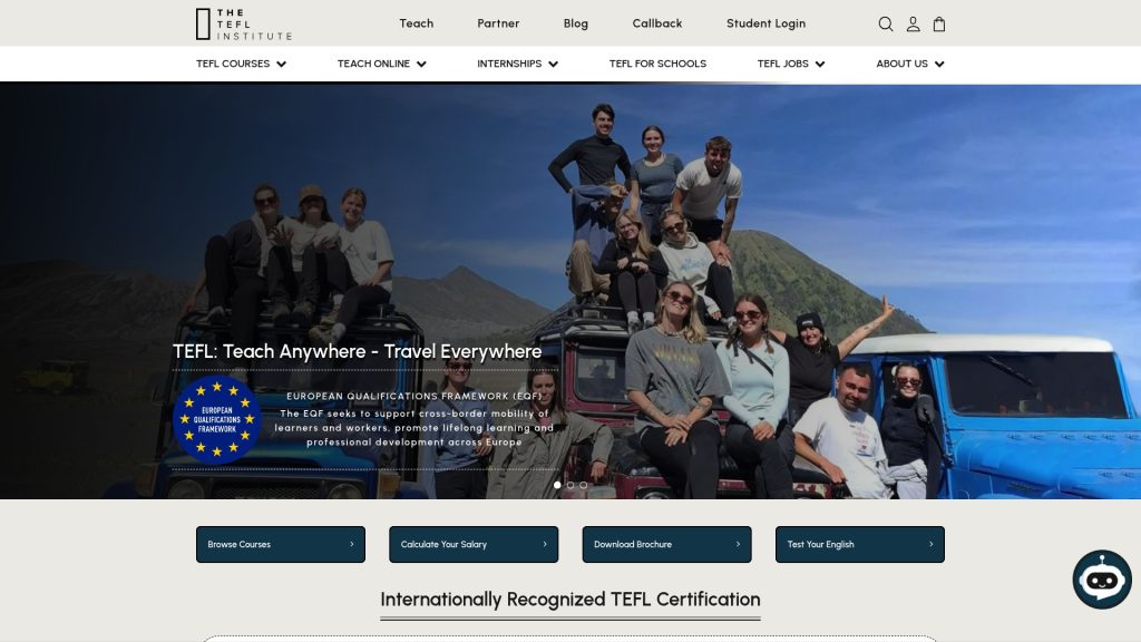 The TEFL Institute online course platform on a laptop, where teachers study scaffolding techniques
