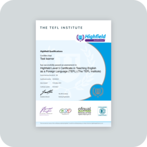 Highfield Level 5 TEFL certification smaller